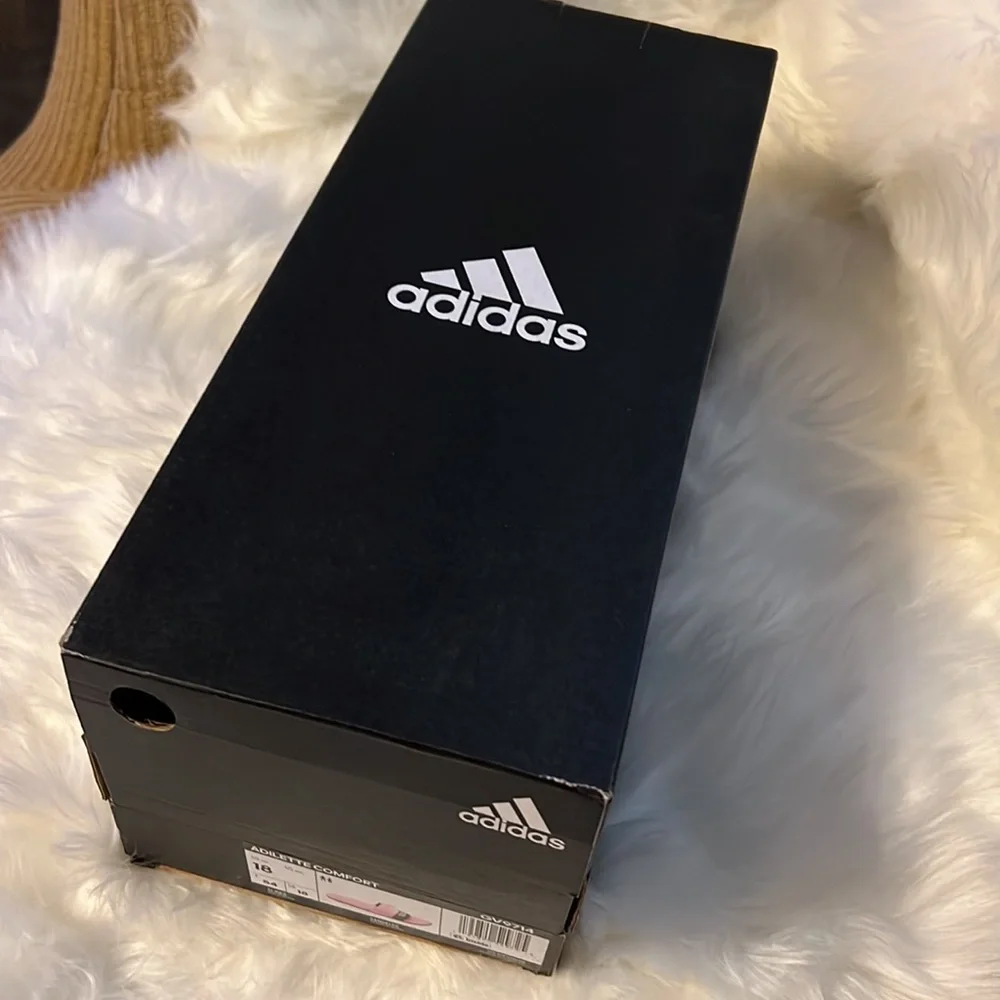 NEW in box Adidas Slides Comfort Pink Men Size 18 US - Picture 7 of 7